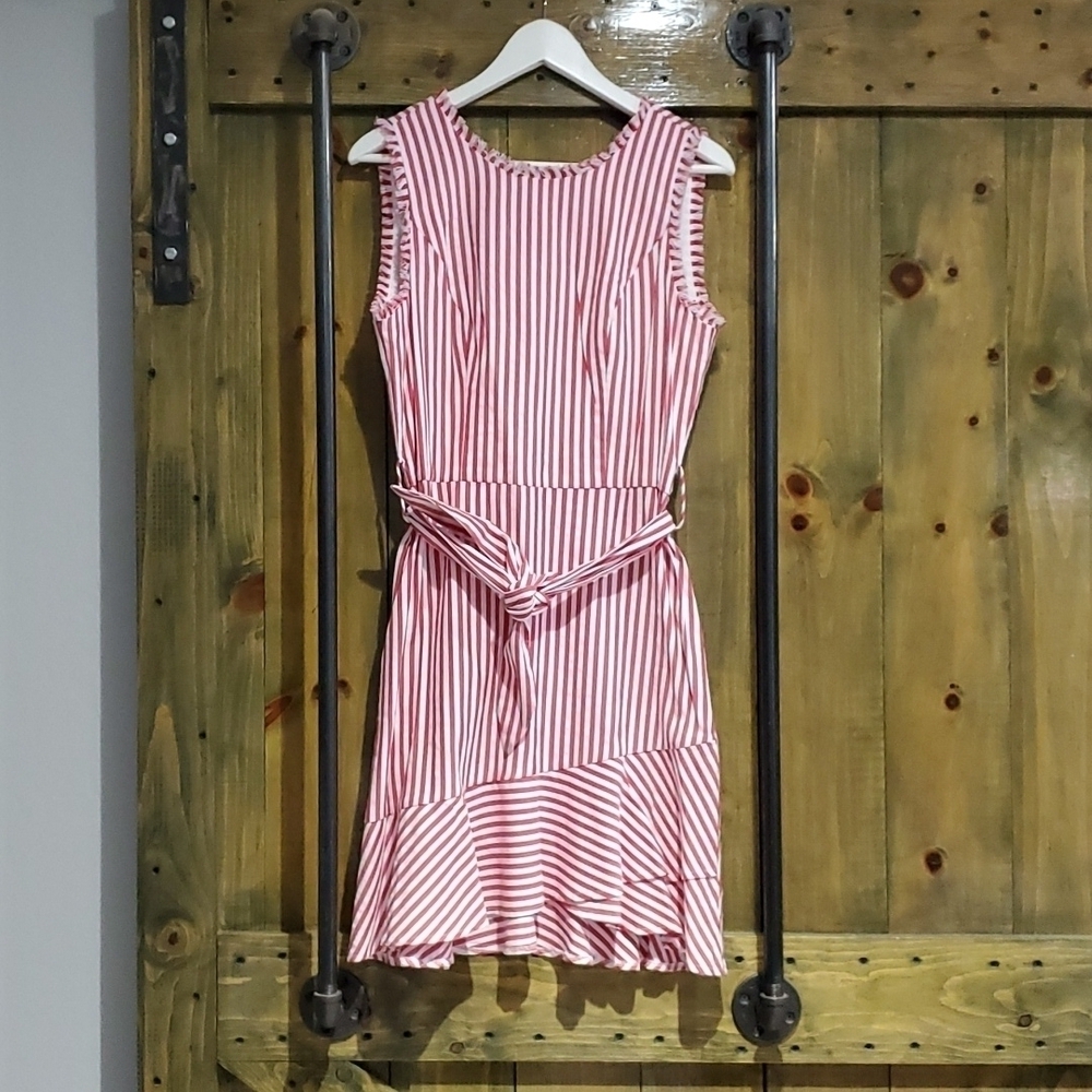 LUCY PARIS CANDY STRIPED COASTAL  DRESS SIZE LARGE